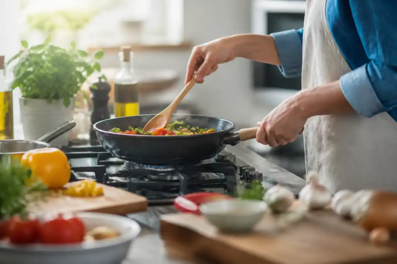 Lait chaud bouillant dans une casserole de cuisine