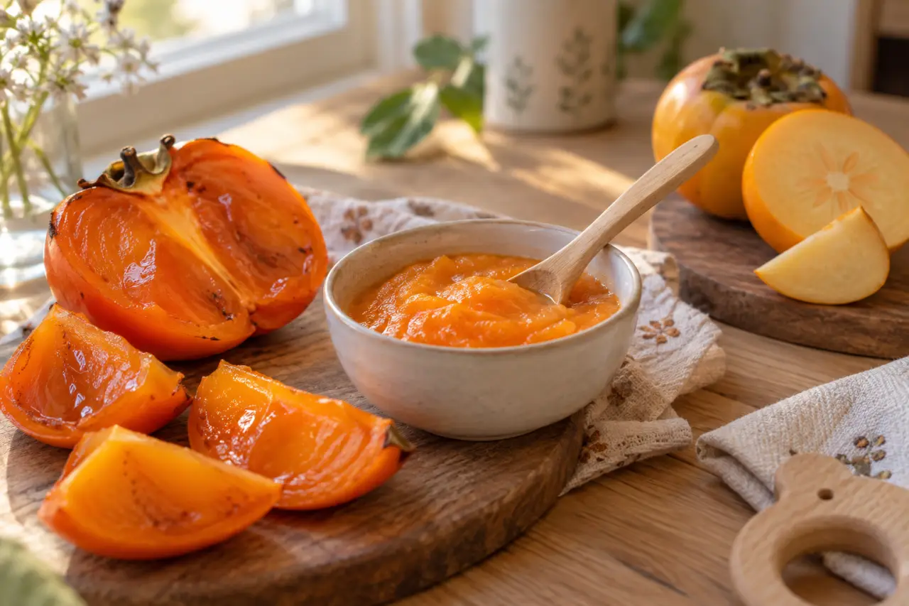 Compote kaki bébé : pourquoi un fruit trop ferme gâche la douceur
