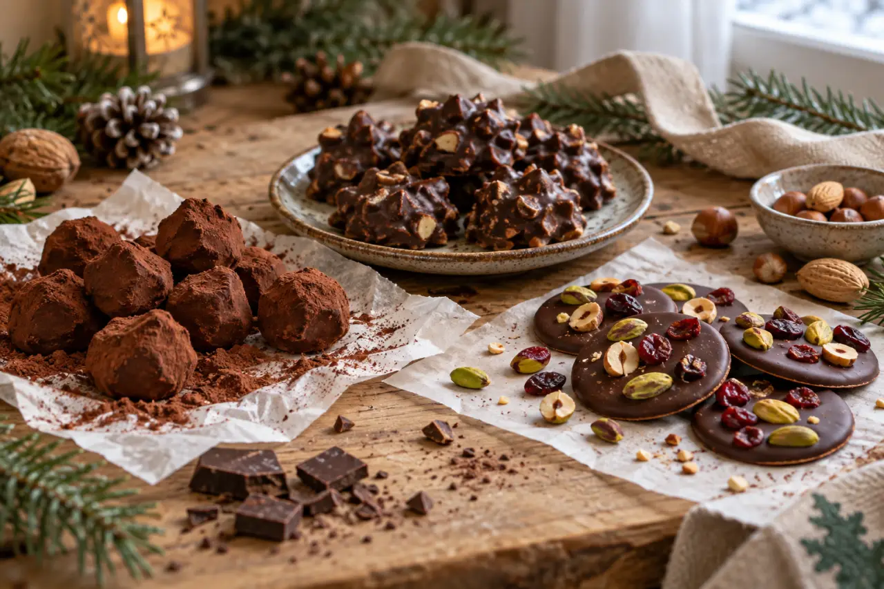 Des chocolats de Noël maison sans moule : 3 recettes faciles et gourmandes