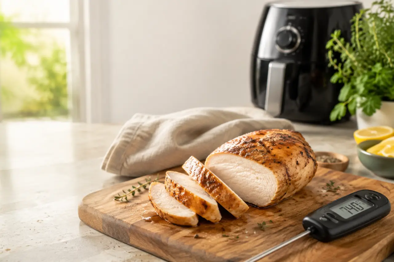 Filet de poulet airfryer : 180°C, 5 minutes de repos et les bons gestes pour le garder juteux