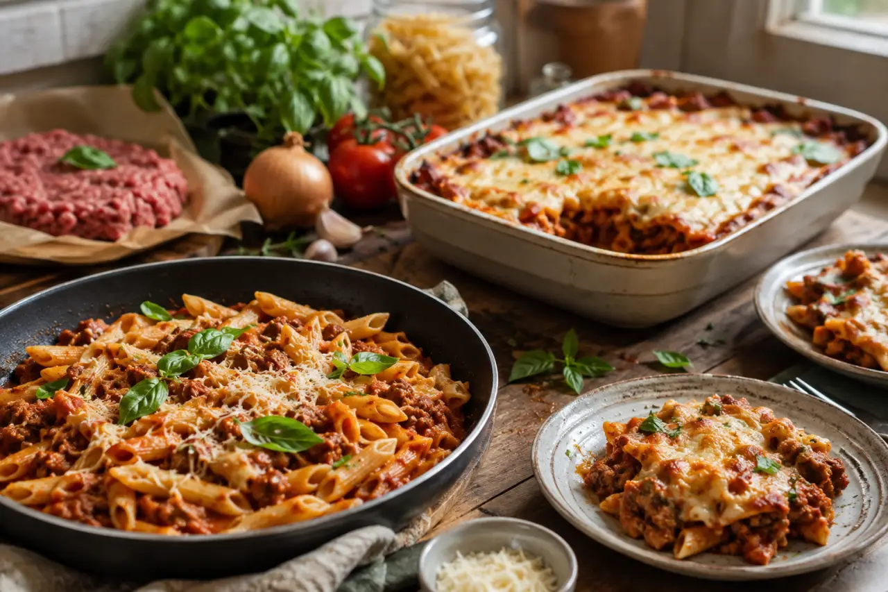 Idées repas avec steak haché : des pâtes express aux gratins familiaux