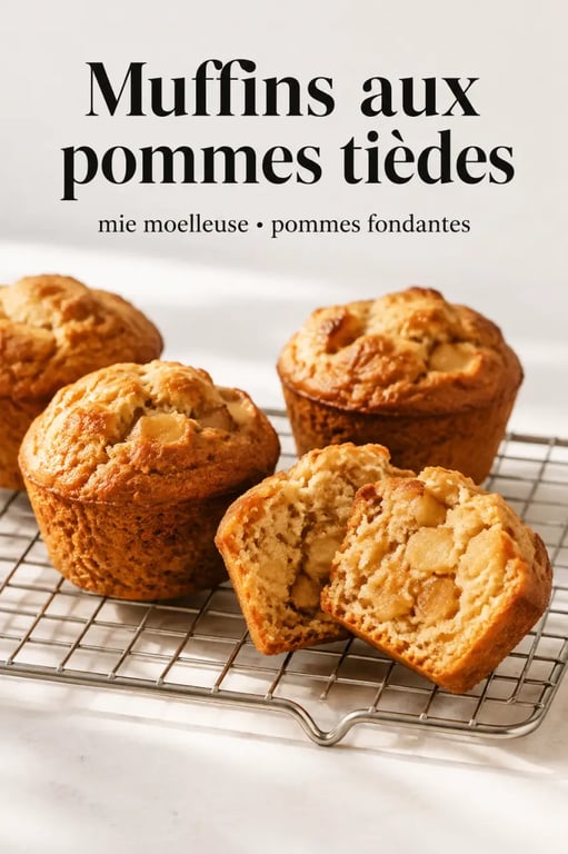 Recettes gourmandes et faciles : muffins aux pommes moelleux pour un goûter maison