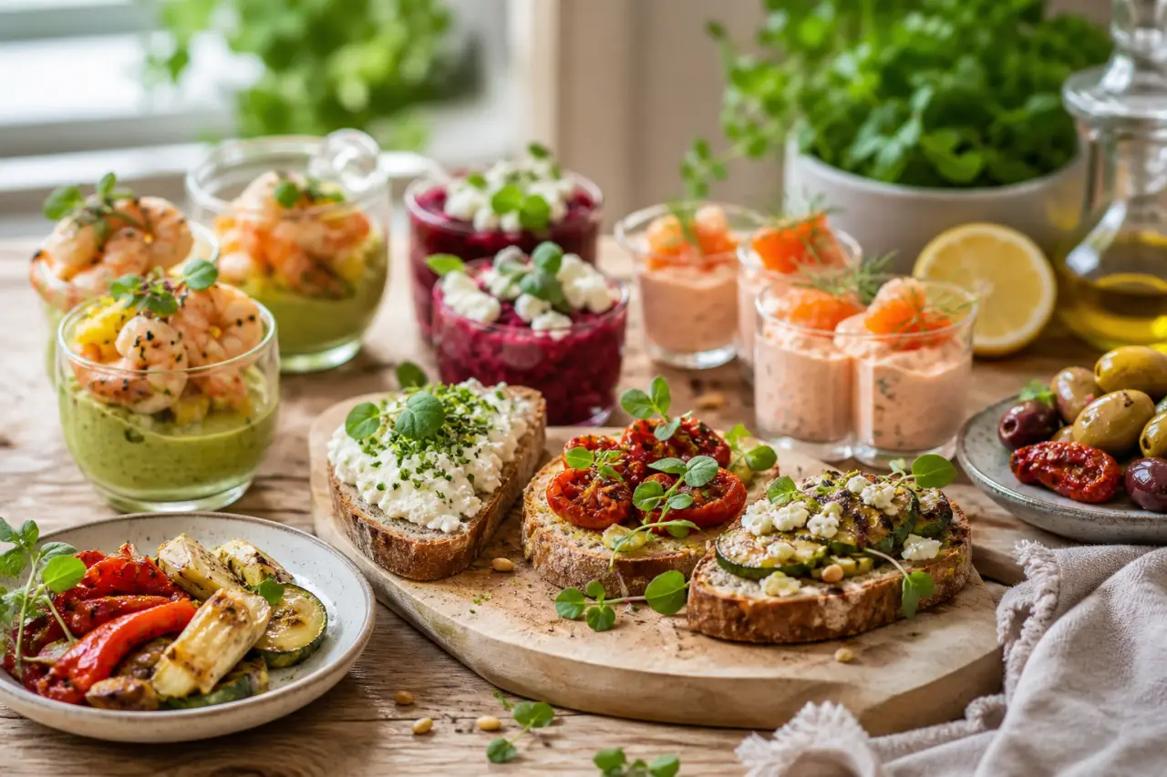 Recettes d’entrées simples et originales : verrines, tartines et entrées froides qui font leur effet