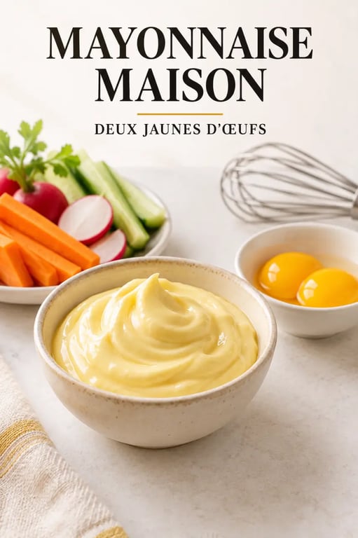 Que faire avec 2 jaunes d'œufs : mayonnaise maison onctueuse
