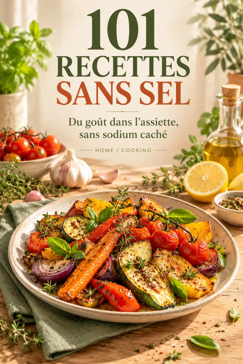 101 recettes sans sel : du goût dans l’assiette, sans sodium caché