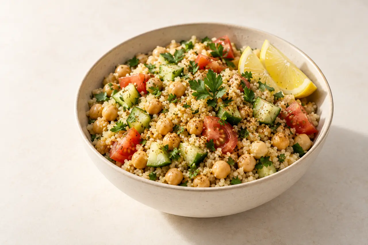 Recettes cuiseur riz : quinoa aux pois chiches et aux épices douces
